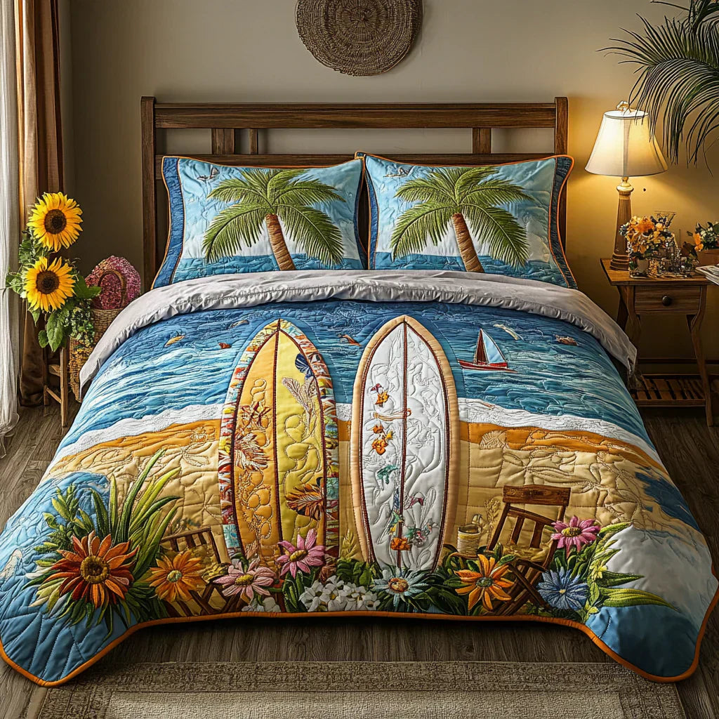 Set di biancheria da letto trapuntata in 3 pezzi - Brezza dell'Isola