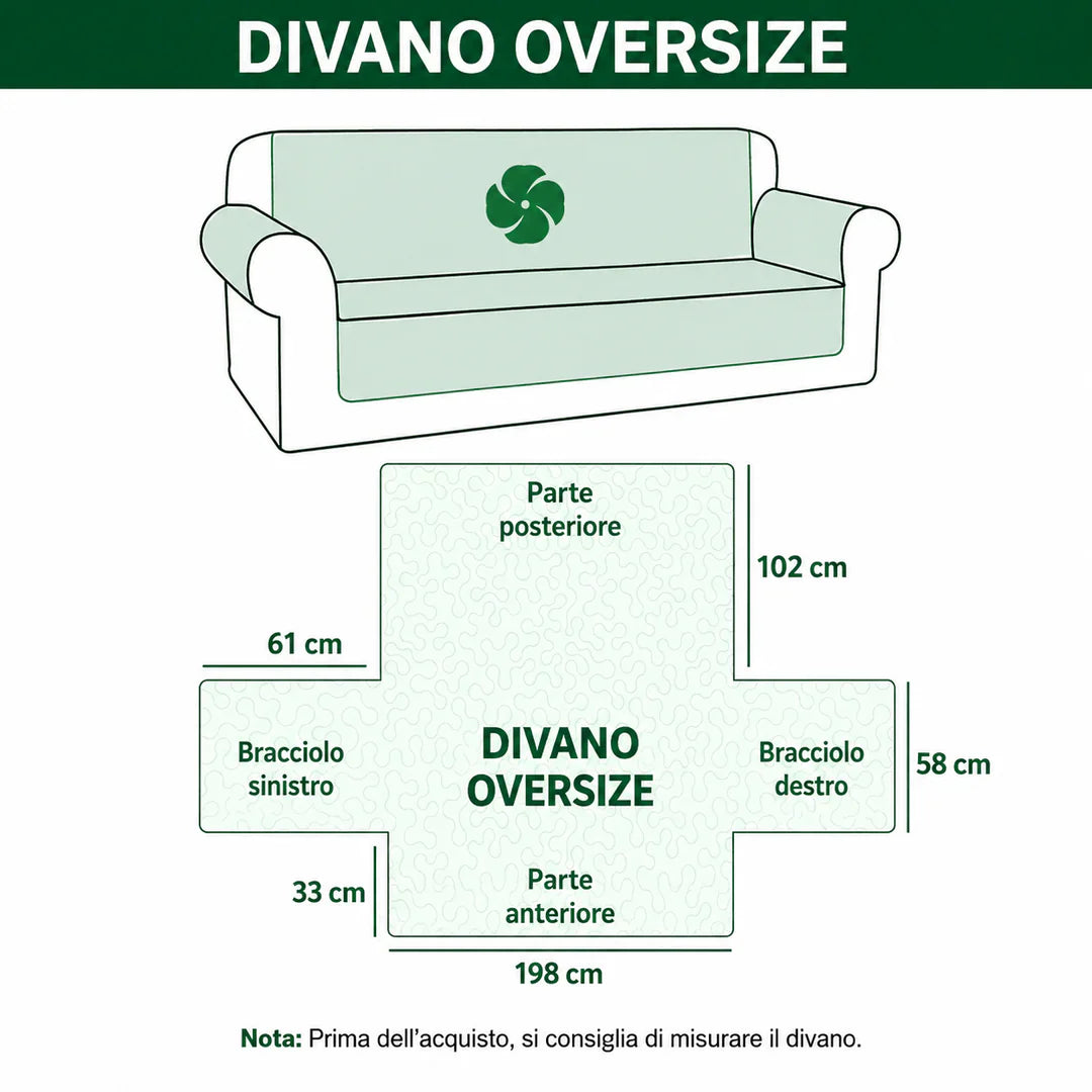 Copridivano trapuntato con giardino indaco