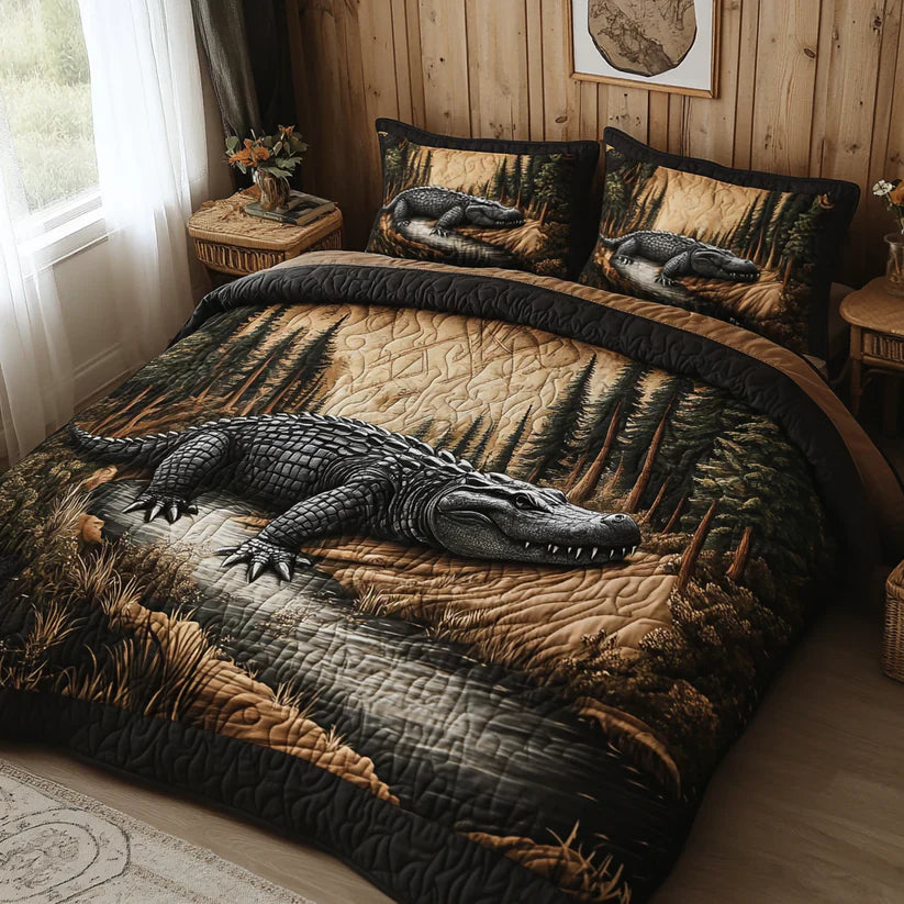 Set di biancheria da letto trapuntata in 3 pezzi - Animali della Foresta