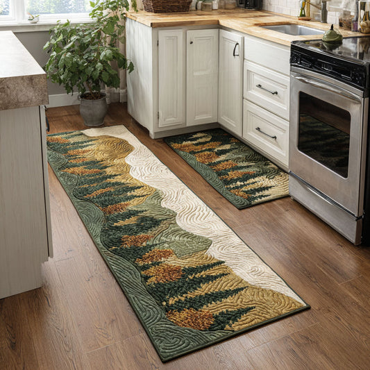 Tappeto da cucina antiscivolo con paesaggio alpino