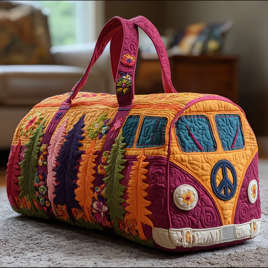 Borsa da viaggio trapuntata con viaggio fiorito