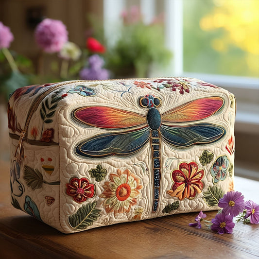 Beauty case trapuntato con acchiappasogni leggero