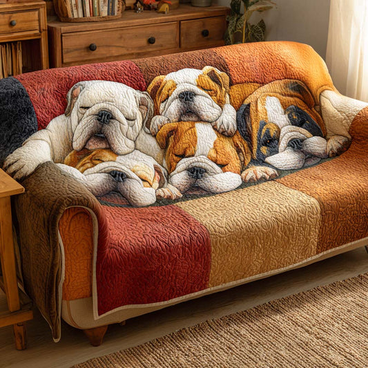 Copridivano trapuntato con Bulldog