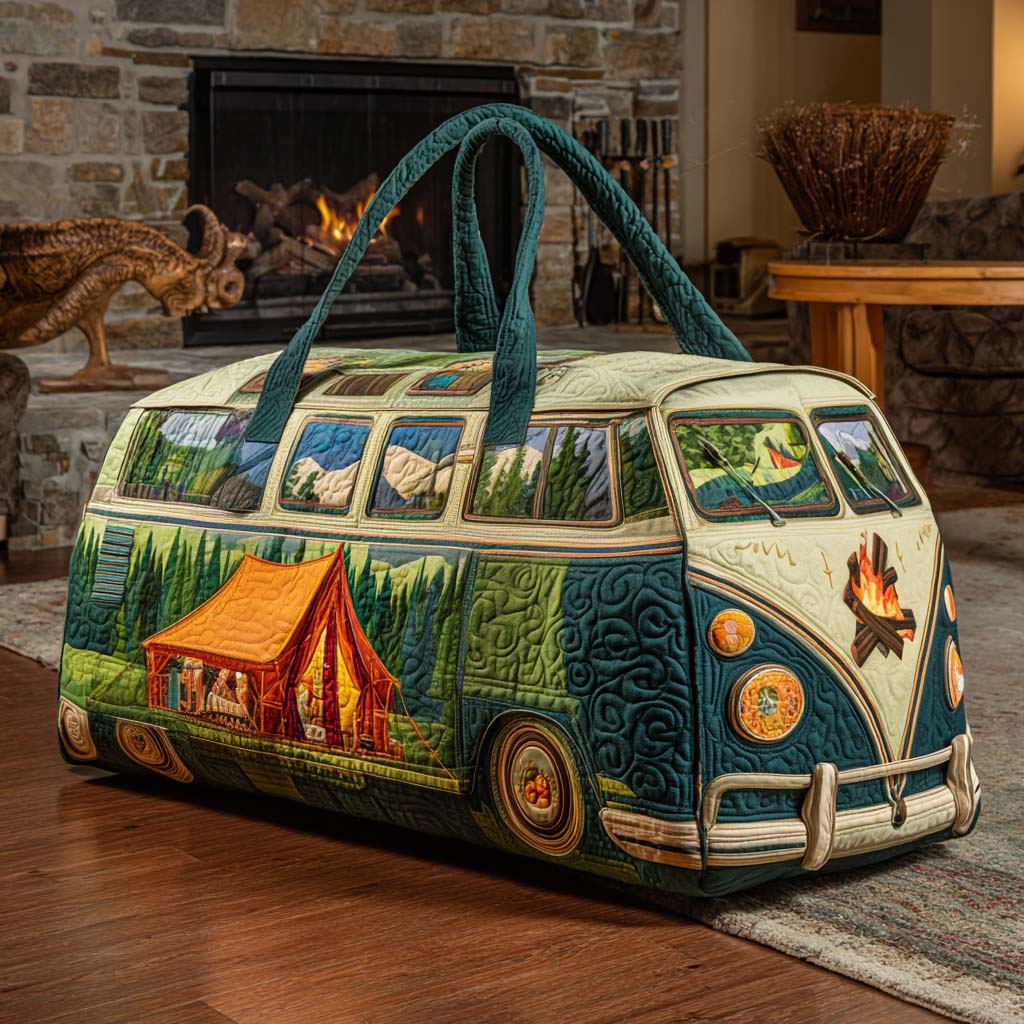 Borsa da viaggio a sacco trapuntata con van da campeggio