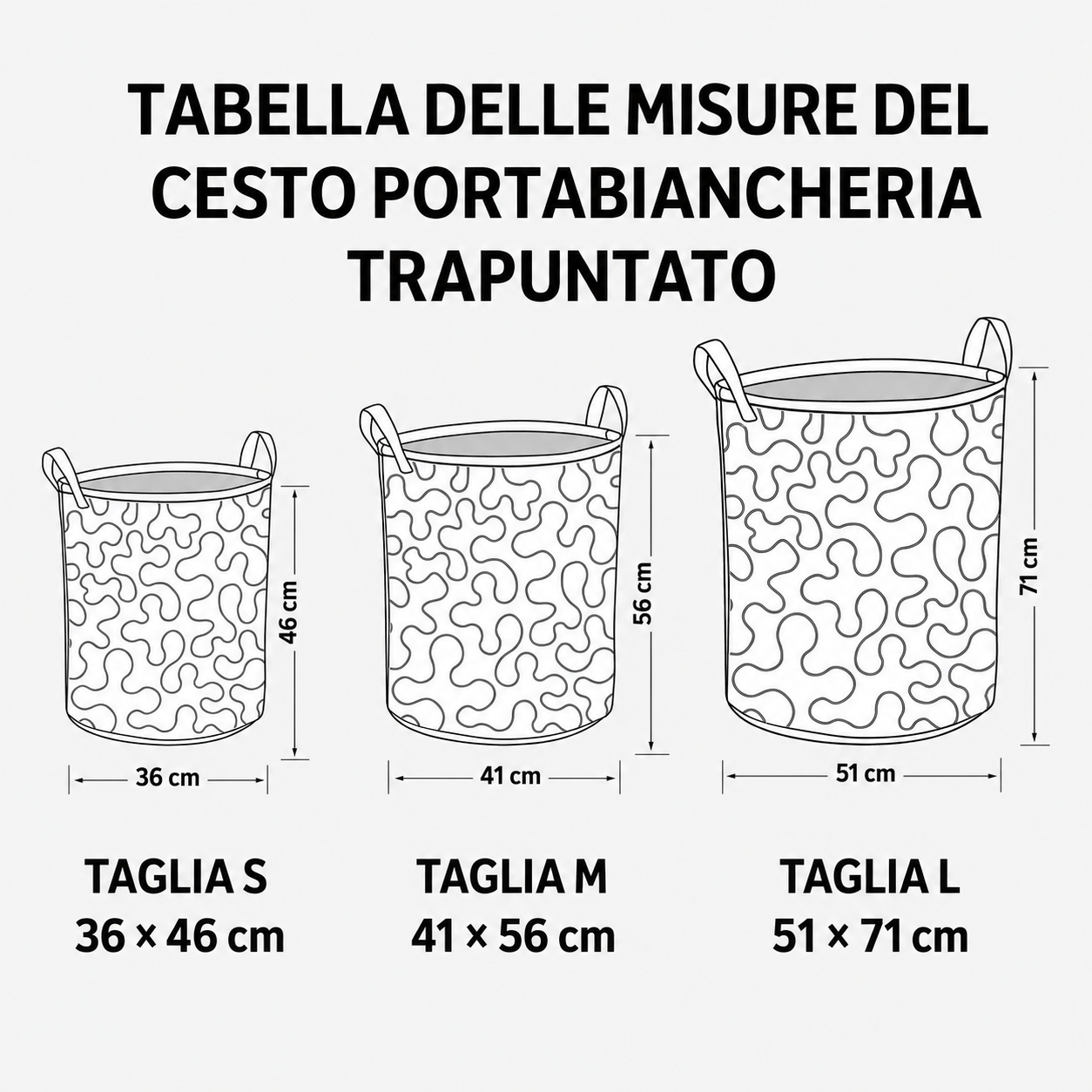 Cesto portabiancheria trapuntato con fantasia floreale