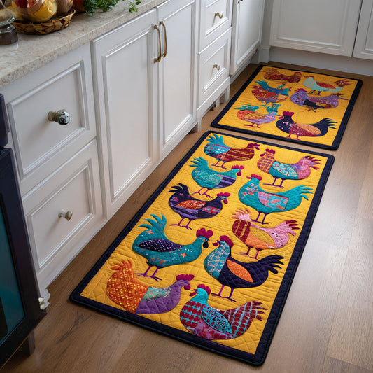 Tappeto da cucina antiscivolo con galline decorative