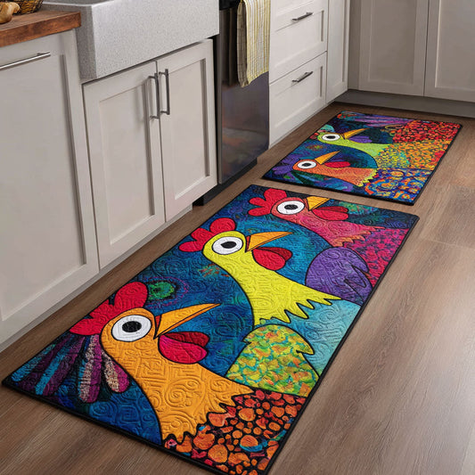 Tappeto da cucina antiscivolo con galline decorative