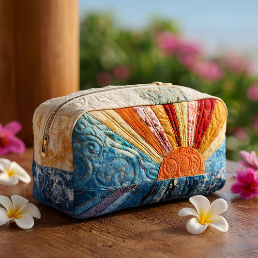 Beauty case trapuntato con onda rilassata