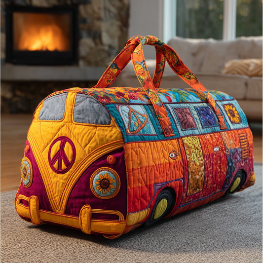 Borsa da viaggio trapuntata con strada colorata