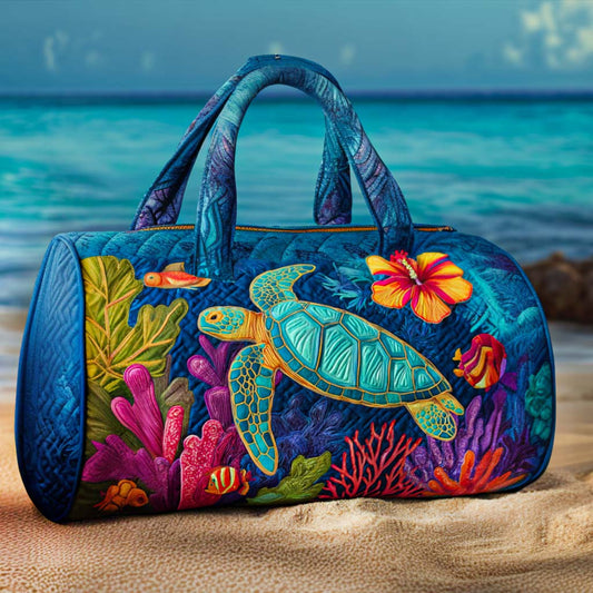 Borsa da viaggio trapuntata con paradiso corallino