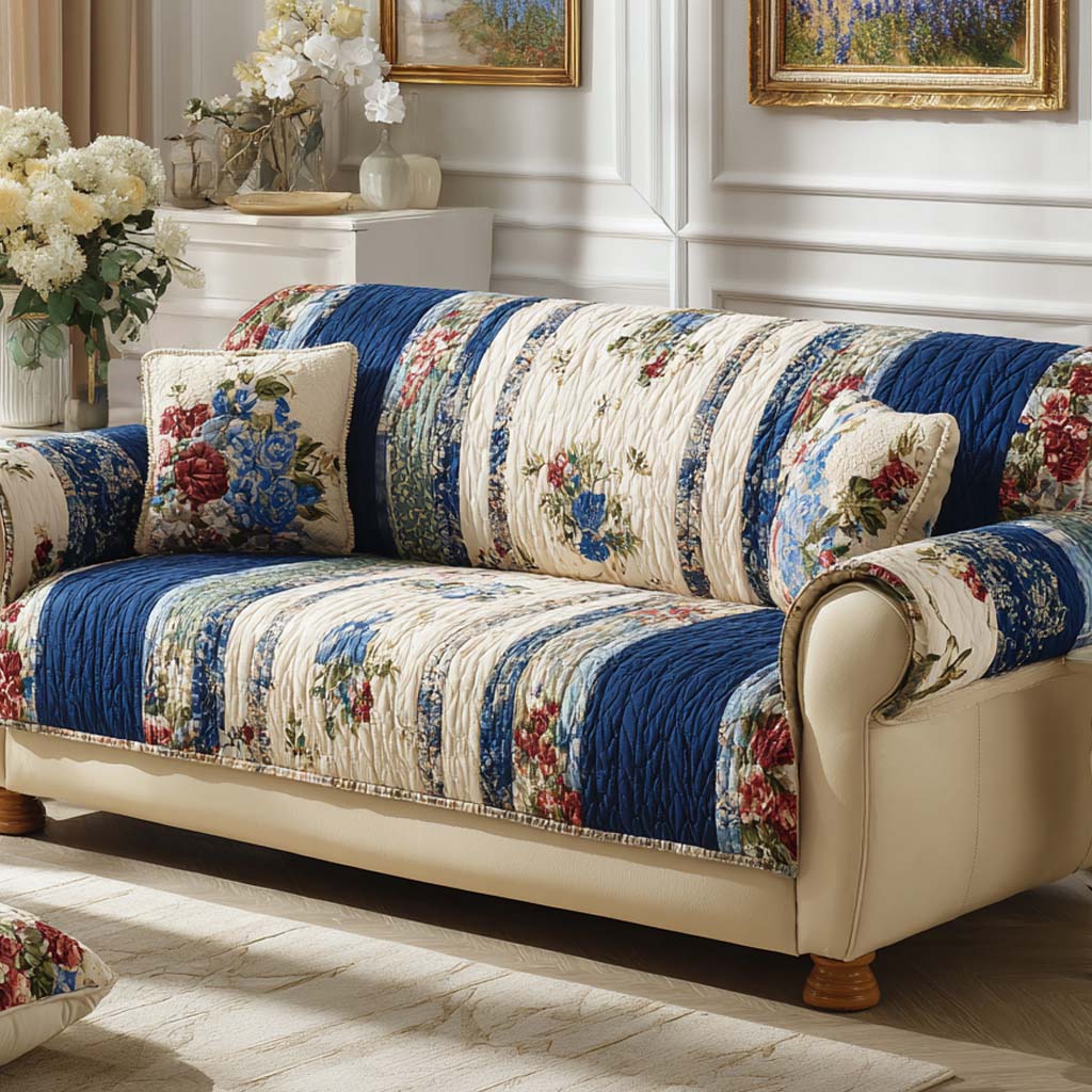 Copridivano trapuntato in stile americano