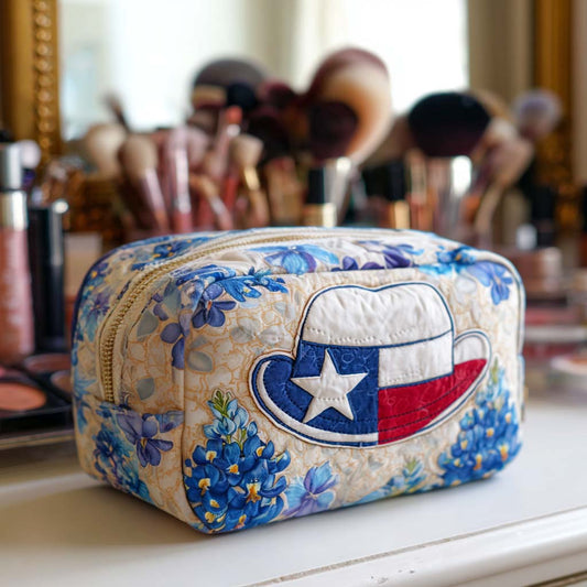 Beauty case trapuntato a forma di cappello da cowboy