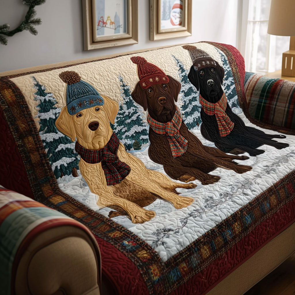 Copridivano trapuntato con Labrador Retriever