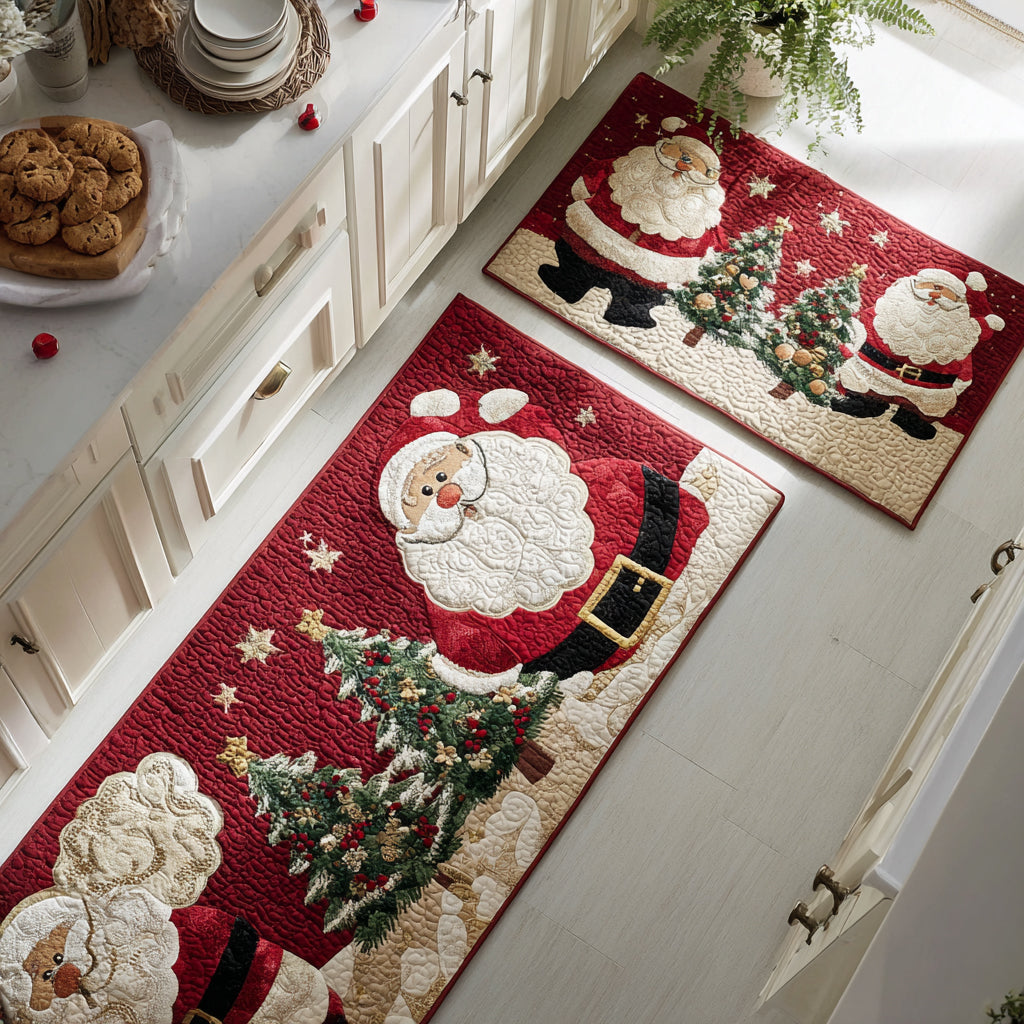 Tappeto da cucina antiscivolo natalizio con Babbo Natale