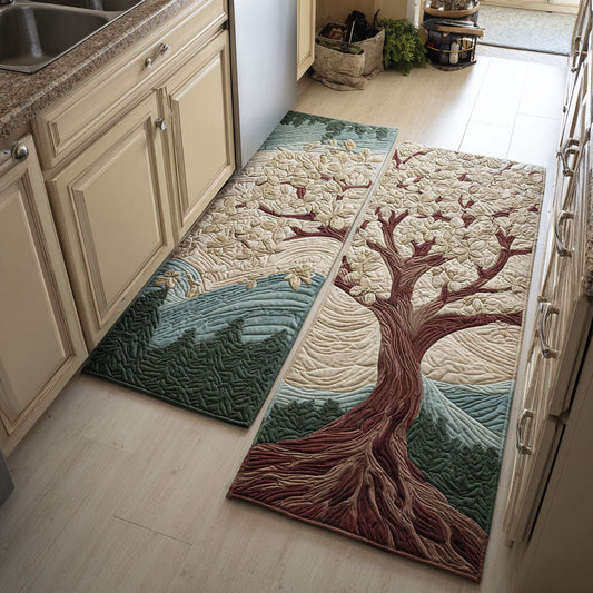 Tappeto da cucina antiscivolo con ramo decorativo