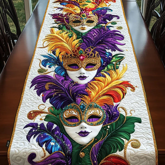 Tovaglietta trapuntata - Maschere di Carnevale