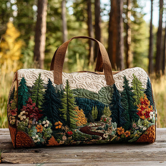 Borsa da viaggio trapuntata con guardiano del bosco