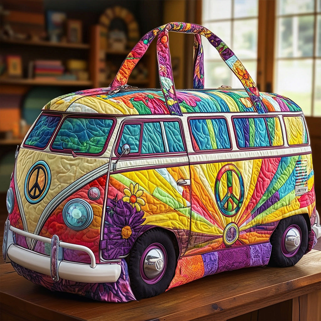Borsa da viaggio imbottita con fantasia libertà vintage