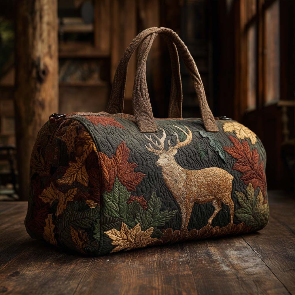 Borsa da viaggio trapuntata con cervo