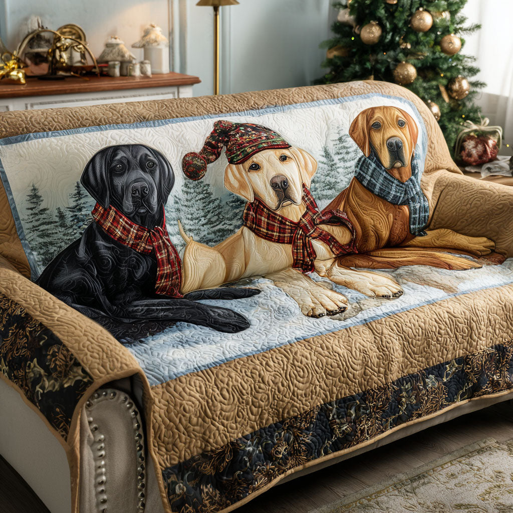 Copridivano trapuntato con Labrador Retriever