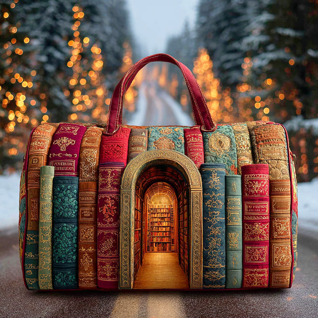 Borsa da viaggio trapuntata con biblioteca nascosta