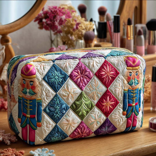 Beauty case trapuntato con soldatino natalizio