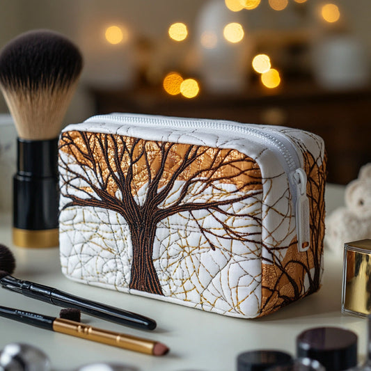 Beauty case trapuntato con chioma dell’albero