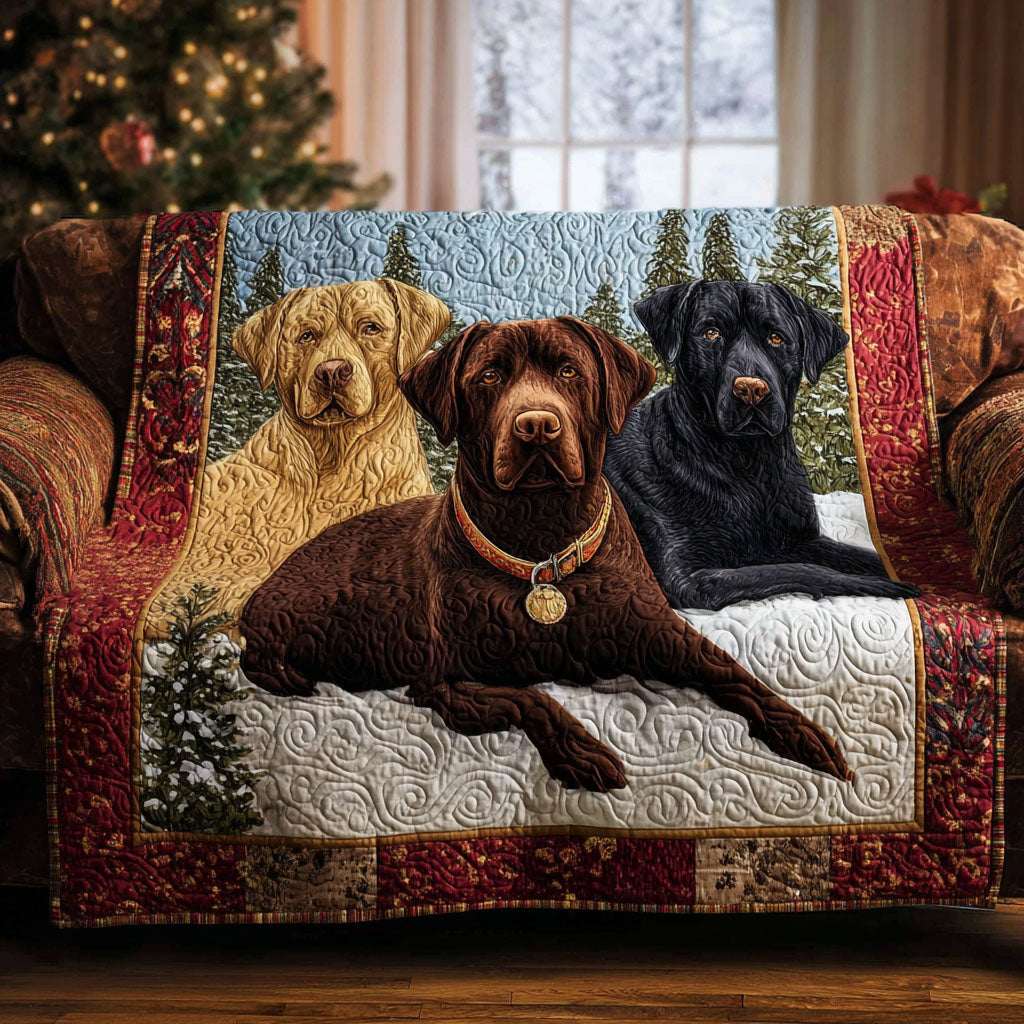Copridivano trapuntato con Labrador Retriever