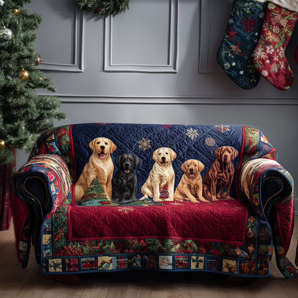 Copridivano trapuntato con Labrador Retriever
