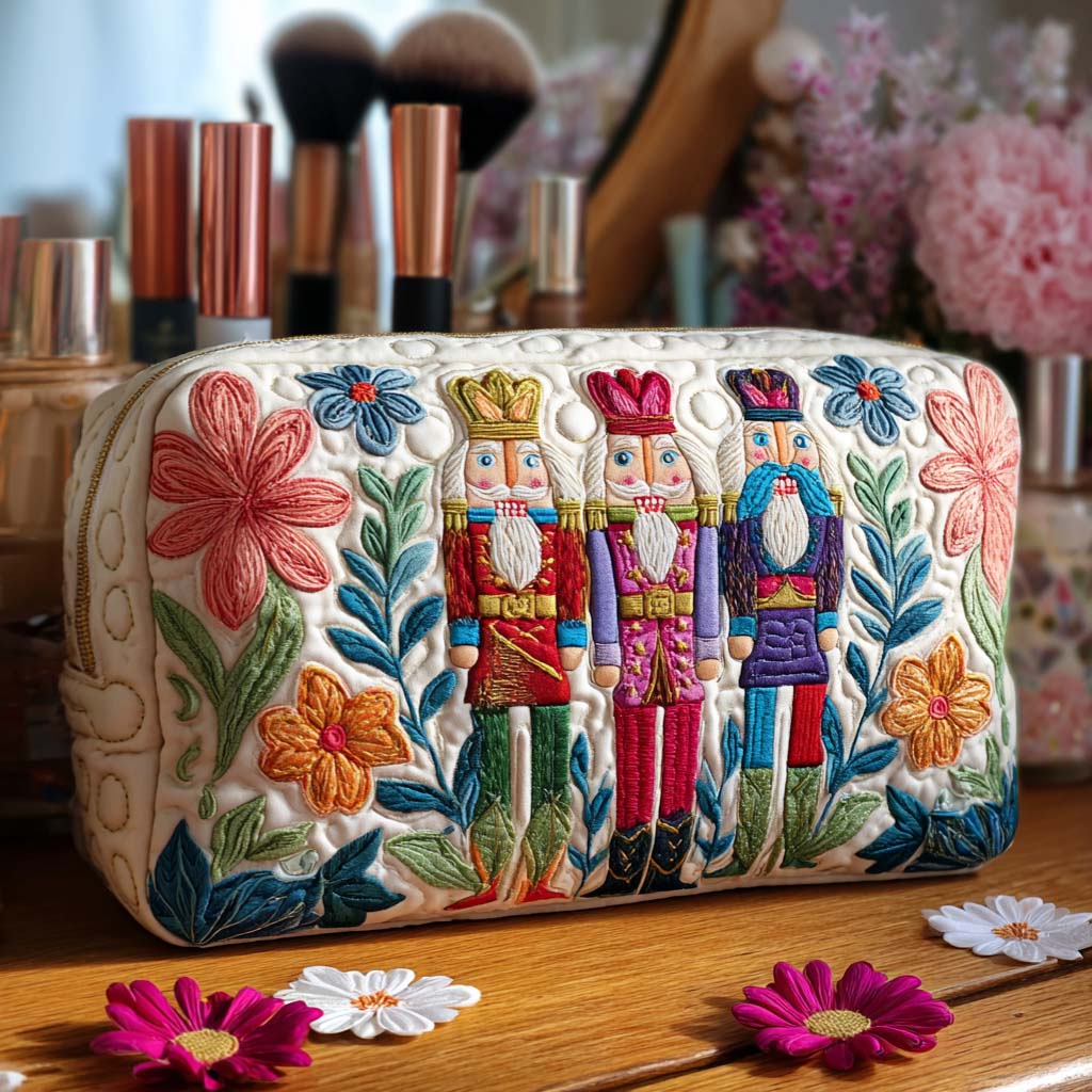 Beauty case trapuntato con schiaccianoci