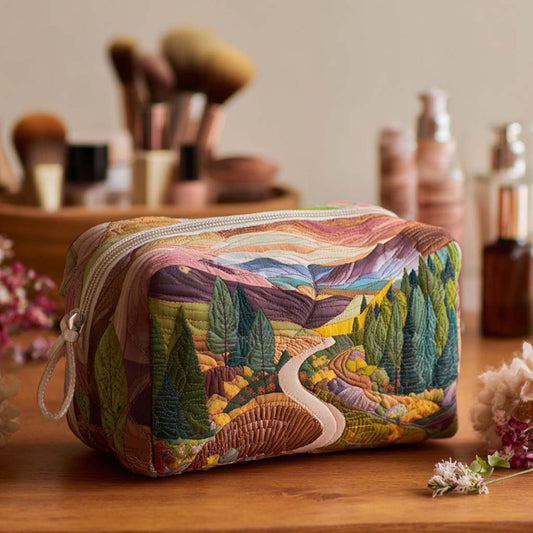 Beauty case trapuntato con valle della pace