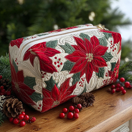 Beauty case trapuntato con stella di Natale