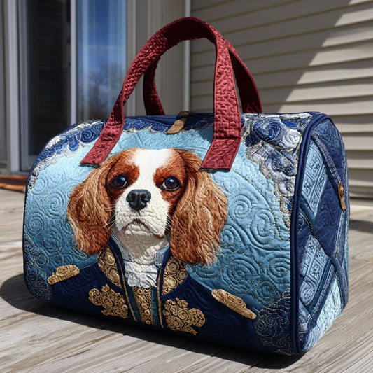 Borsa da viaggio trapuntata con spaniel elegante