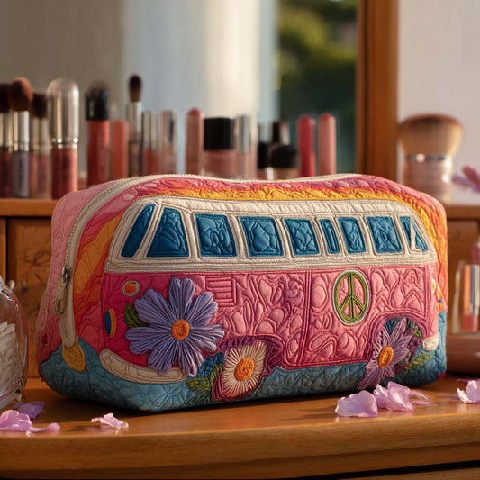 Beauty case trapuntato con viaggio sereno