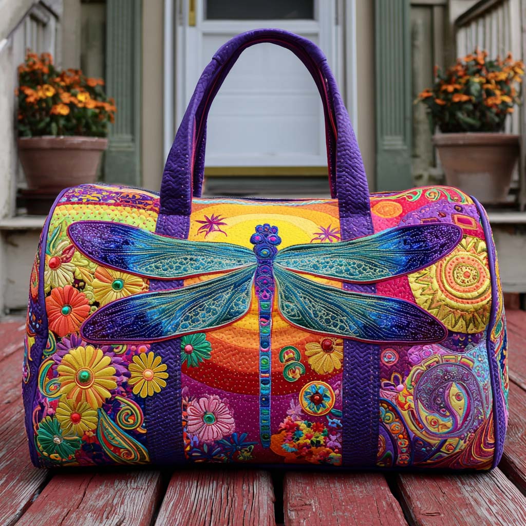 Borsa da viaggio trapuntata con cielo delicato
