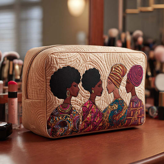 Beauty case trapuntato con cuori dell’amicizia