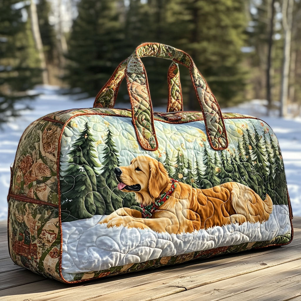 Borsa da viaggio trapuntata con cagnolino al sole