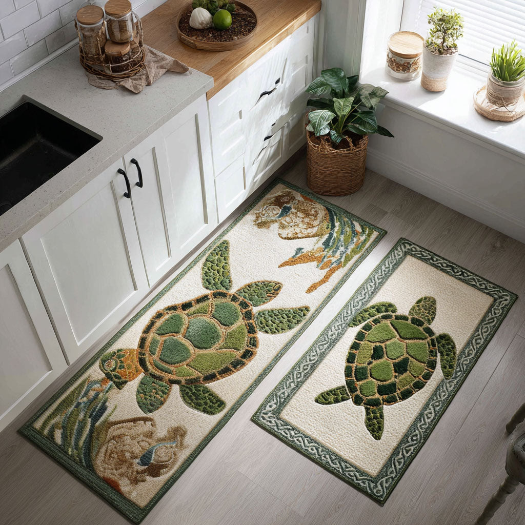 Tappeto da cucina antiscivolo con barriera corallina
