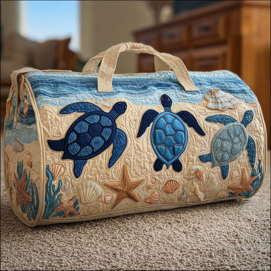 Borsa a tracolla trapuntata con tartaruga sognante