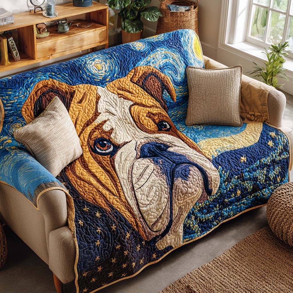 Copridivano trapuntato con Bulldog