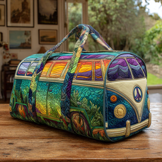 Borsa da viaggio trapuntata con fantasia vintage