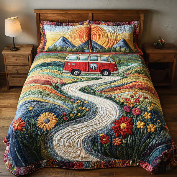 Set di biancheria da letto trapuntata in 3 pezzi - Viaggio Vintage