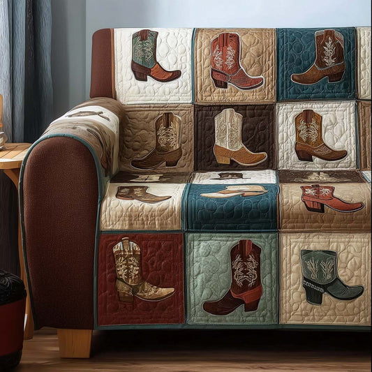 Copridivano trapuntato in stile western