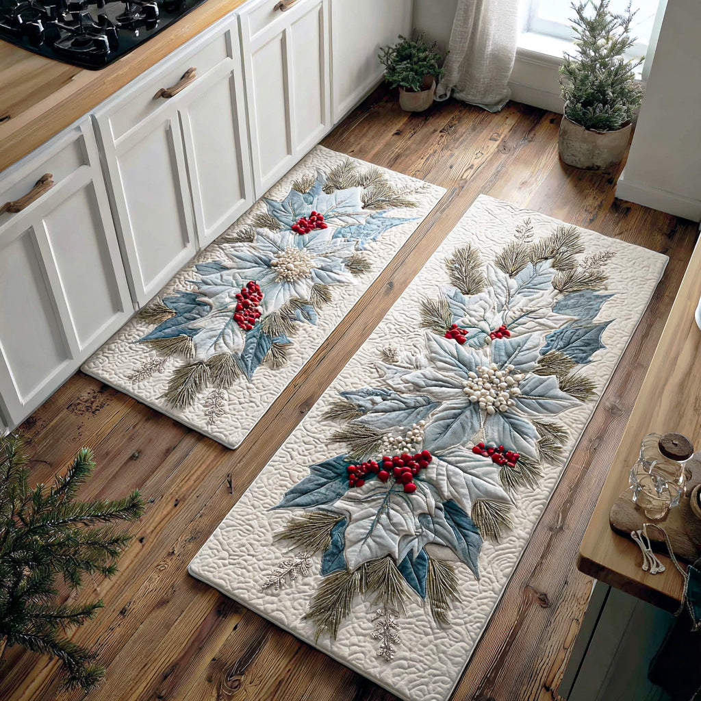 Tappeto da Cucina Charm Poinsettia Invernale