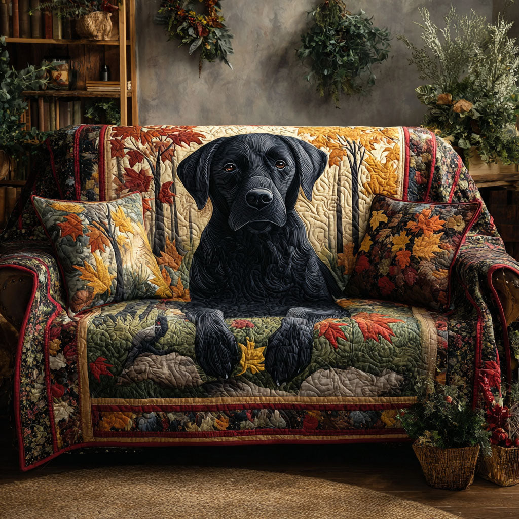 Copridivano trapuntato con Labrador Retriever