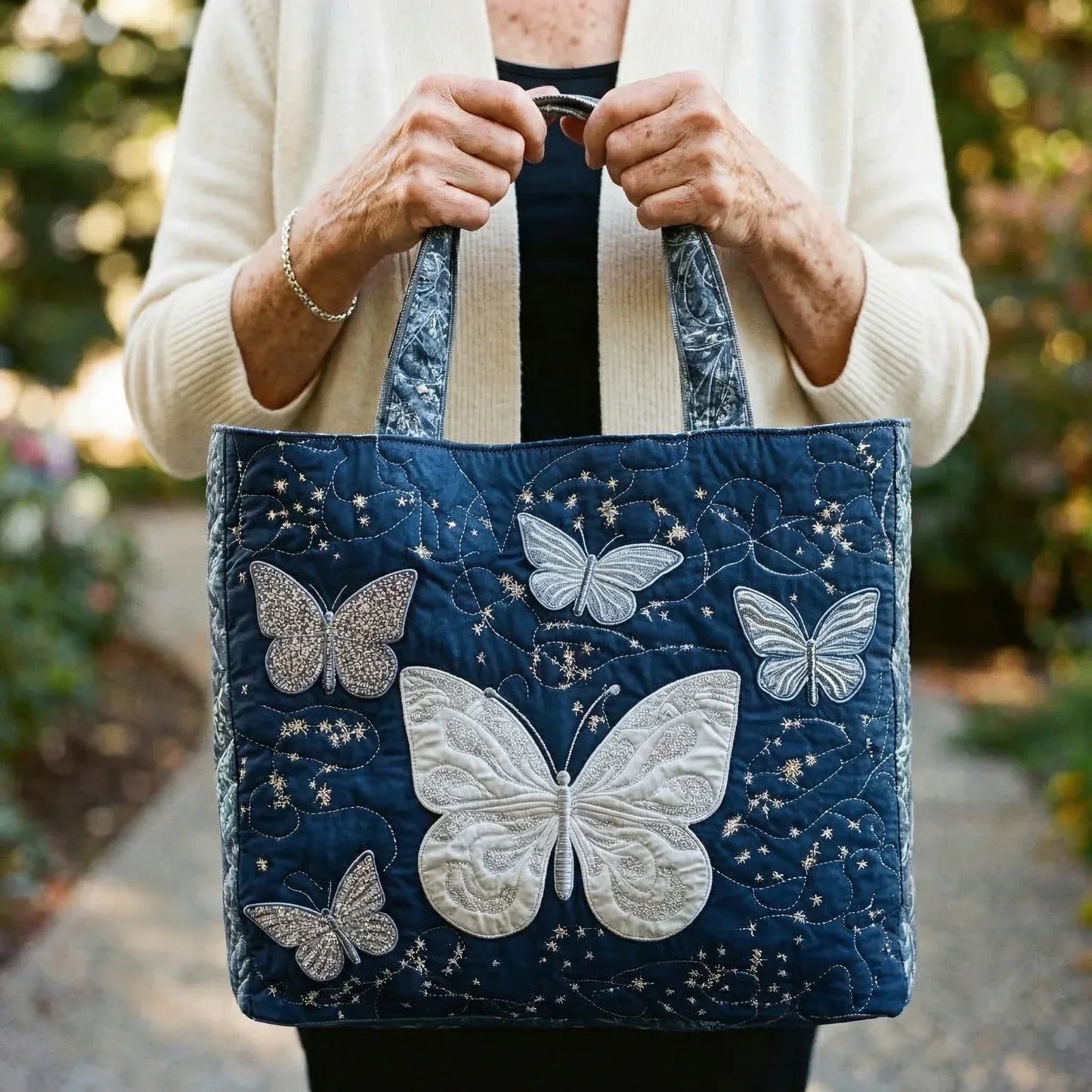 Borsa artigianale - Farfalla Argentata