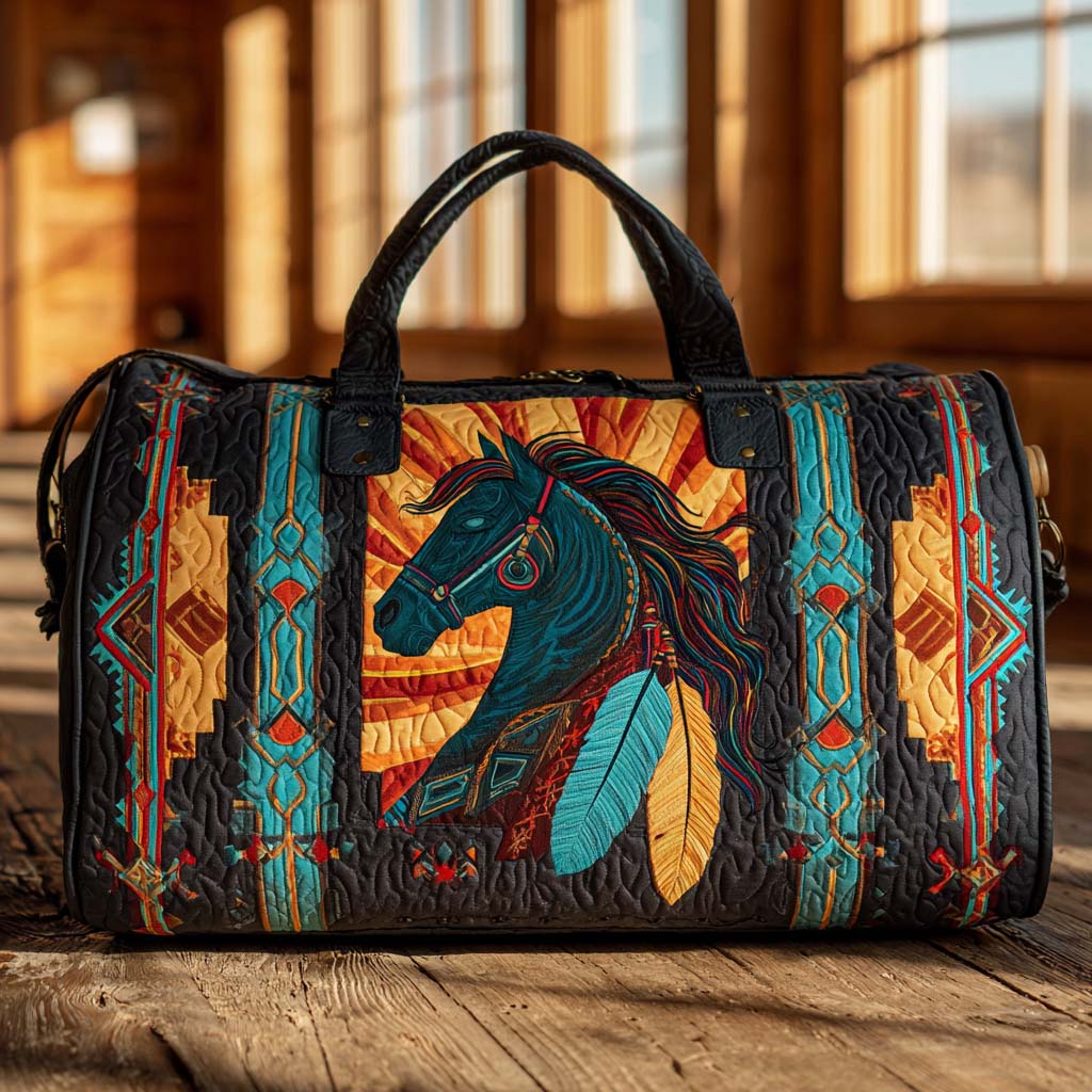 Borsa da viaggio a tracolla con cavallo all’alba